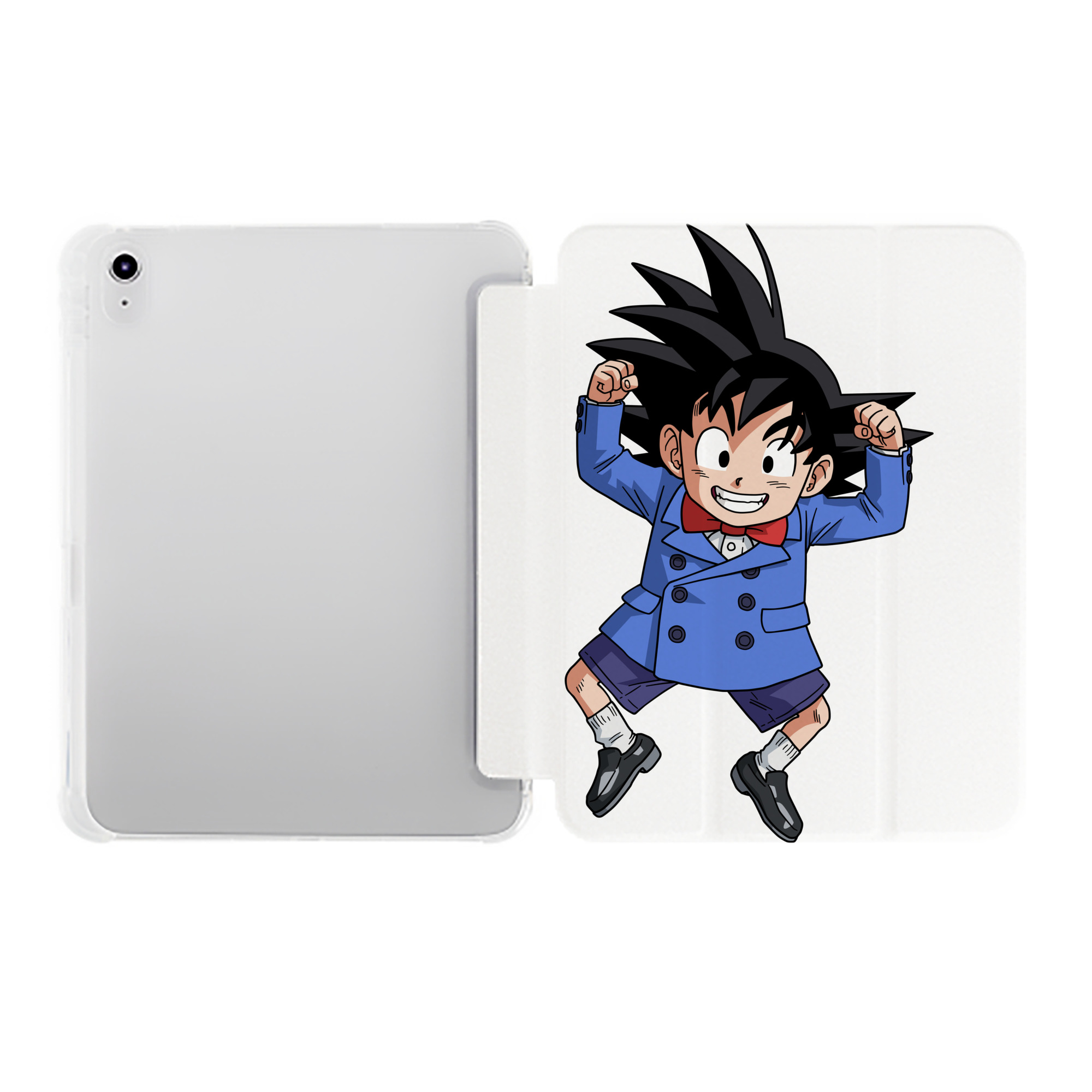 （画像用） ドラゴンボール 孫悟空（そん ごくう）Son Goku カカロット DRAGON BALL Kakarotto IPad ケース ペン収納付き 三つ折りスタンド PUレザー×シリコン 対応機種9.5/10.5/10.9インチ